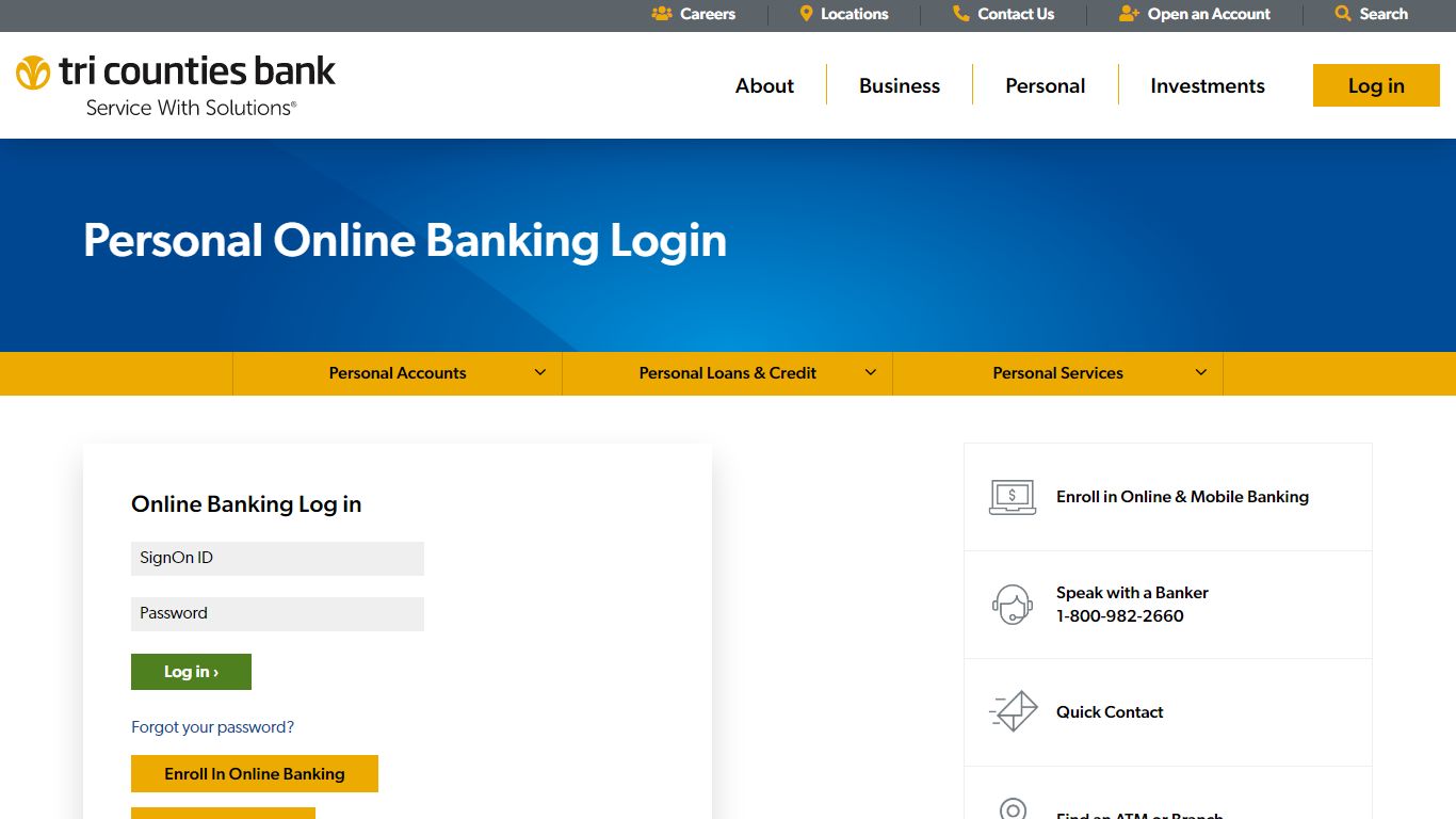 Login :: Tri Counties Bank